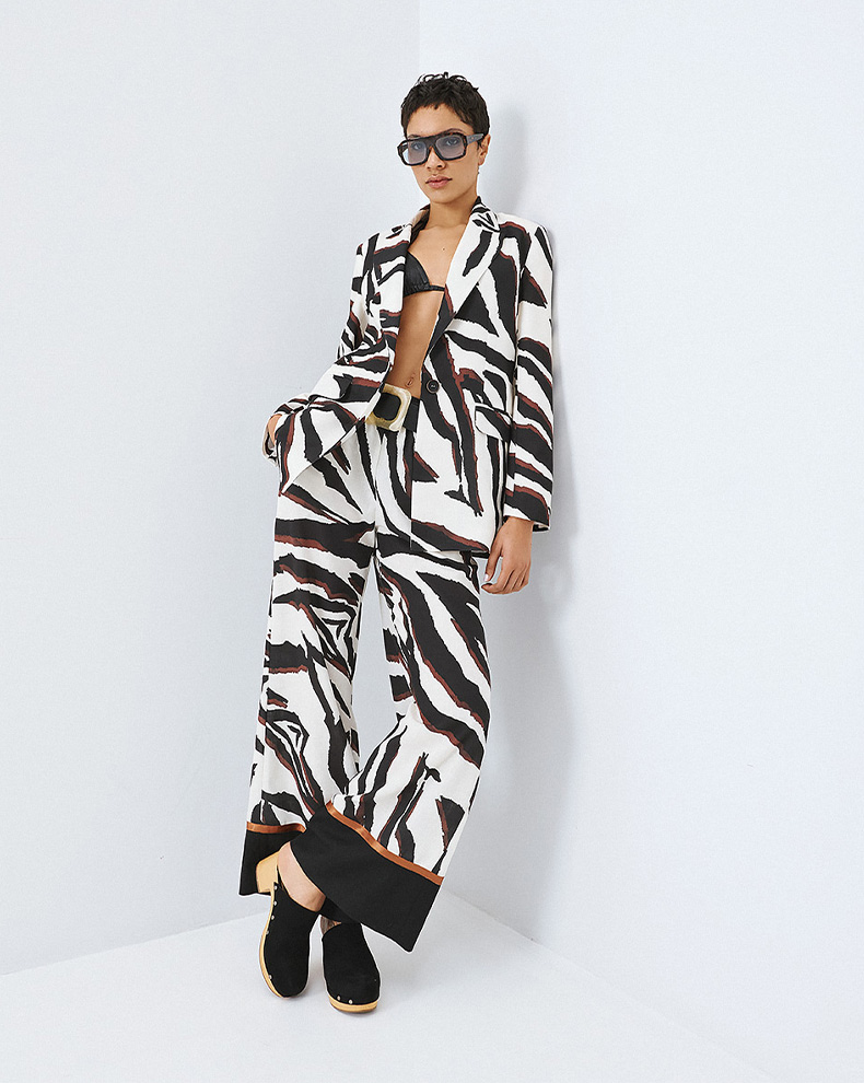 Printed jacket black and white - Access Fashion