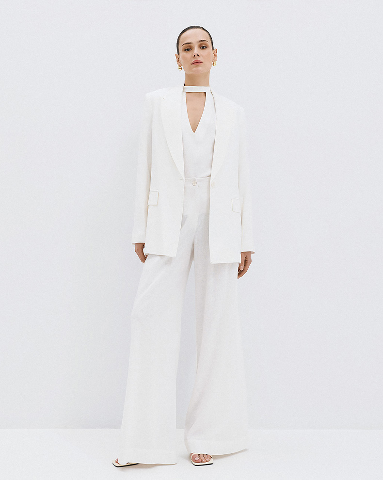 Wide Leg Trousers With Pleats - Access Fashion