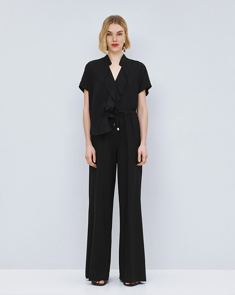 Trousers With Wrinkled Look - Access Fashion