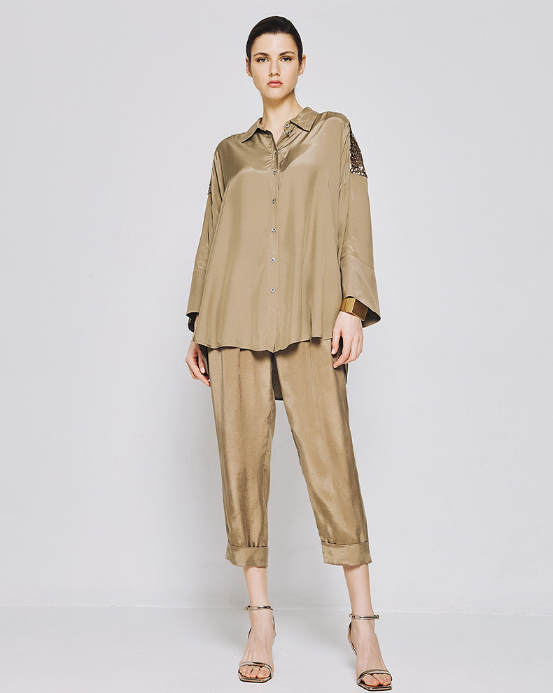 SHIRT WITH WIDE SLEEVES AND SEQUIN