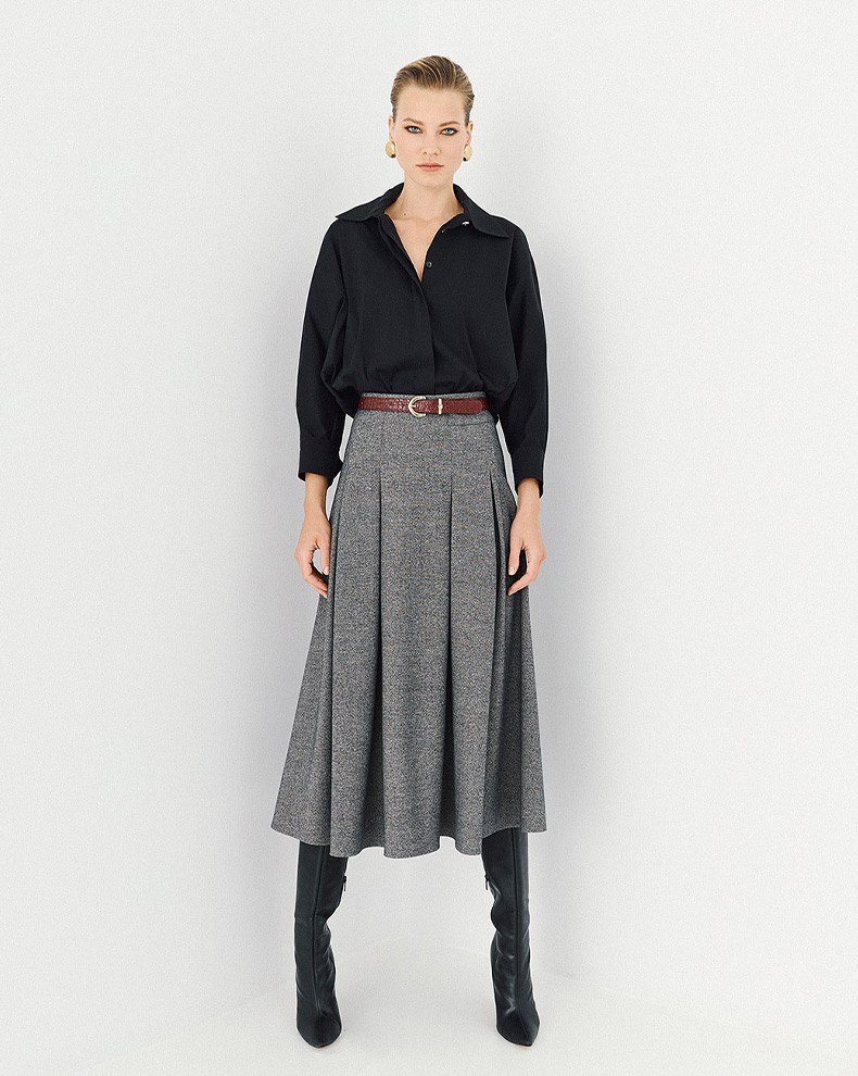 Bodysuit Shirt With Metal Buttons - Access Fashion