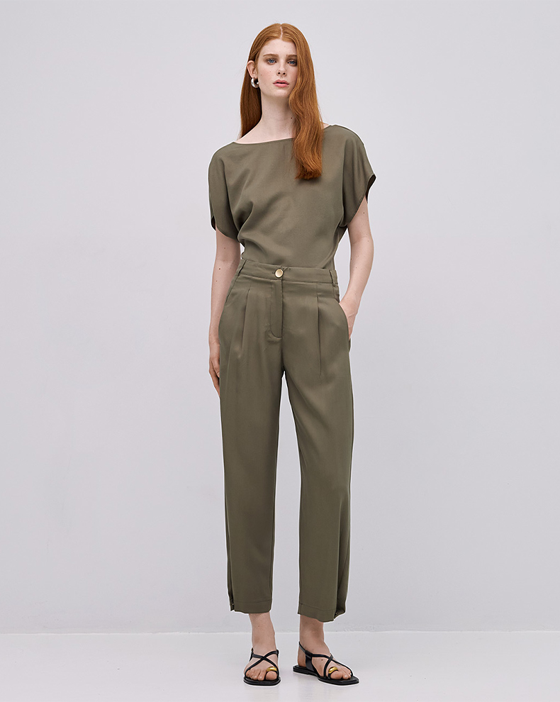 Παντελόνι ψηλόμεσο slouchy