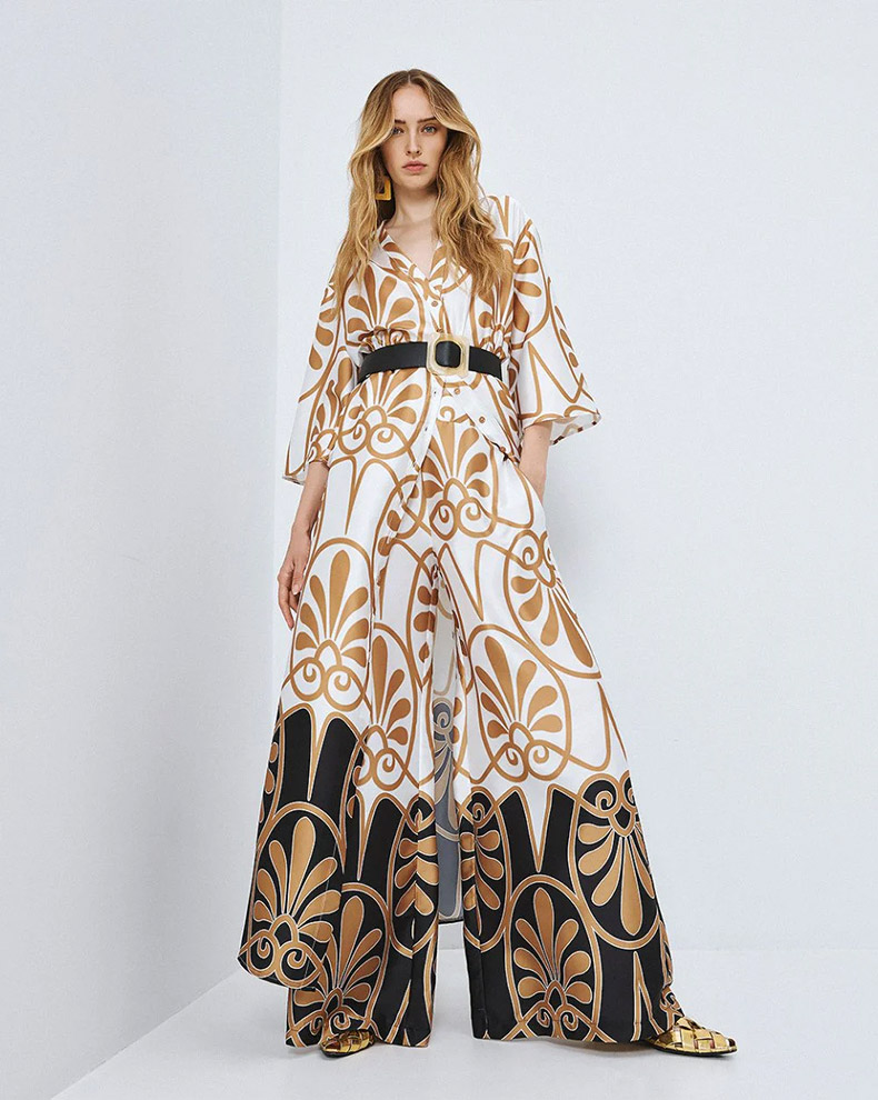 Printed Wide Leg Pants - Access Fashion