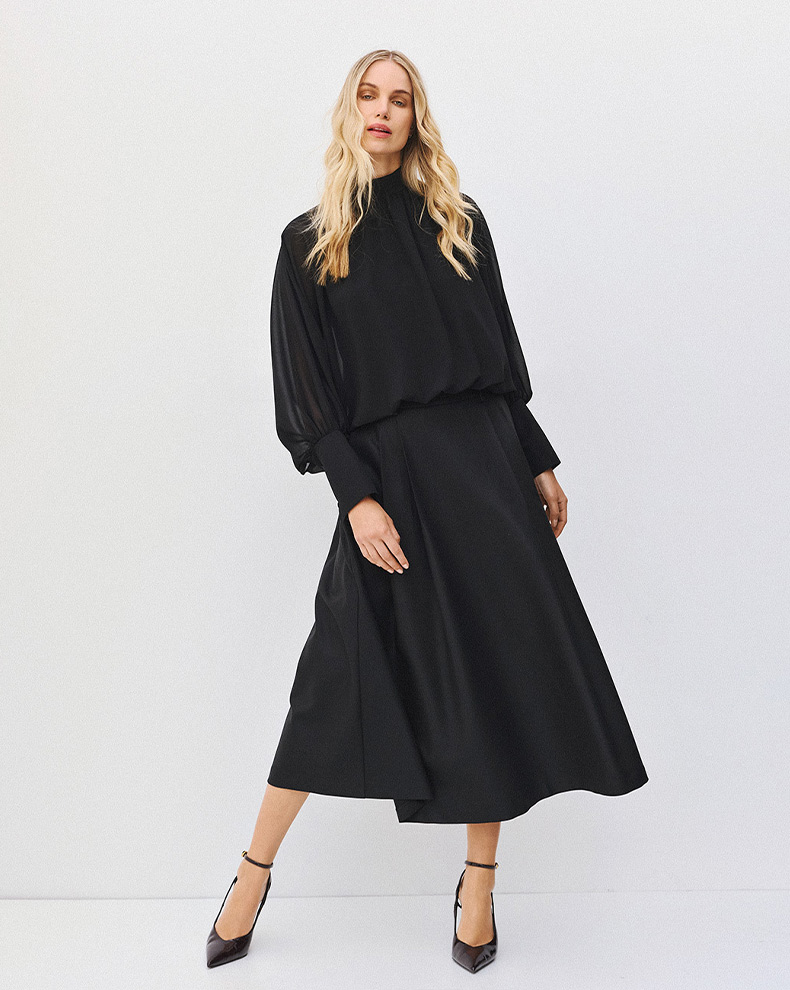 Sheer Balloon Blouse - Access Fashion