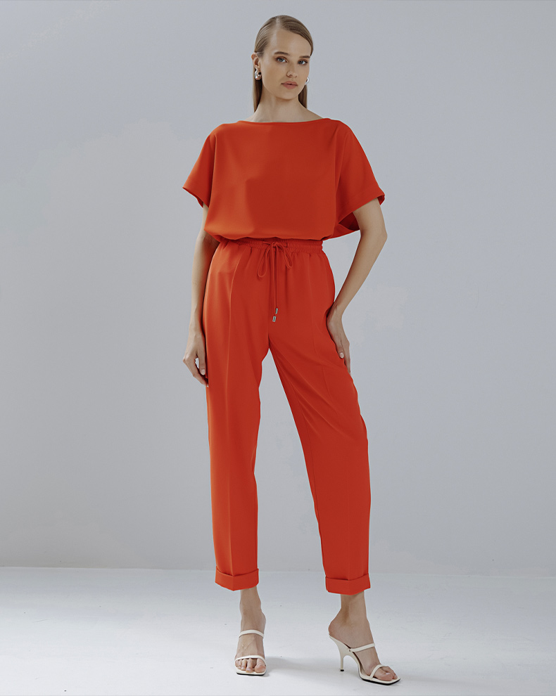 Trousers with elastic and lapels - Access Fashion