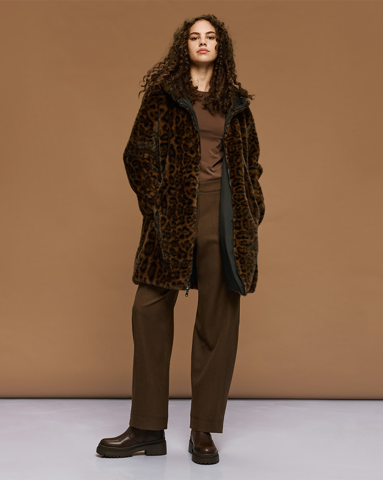 REVERSIBLE JACKET WITH FAUX FUR