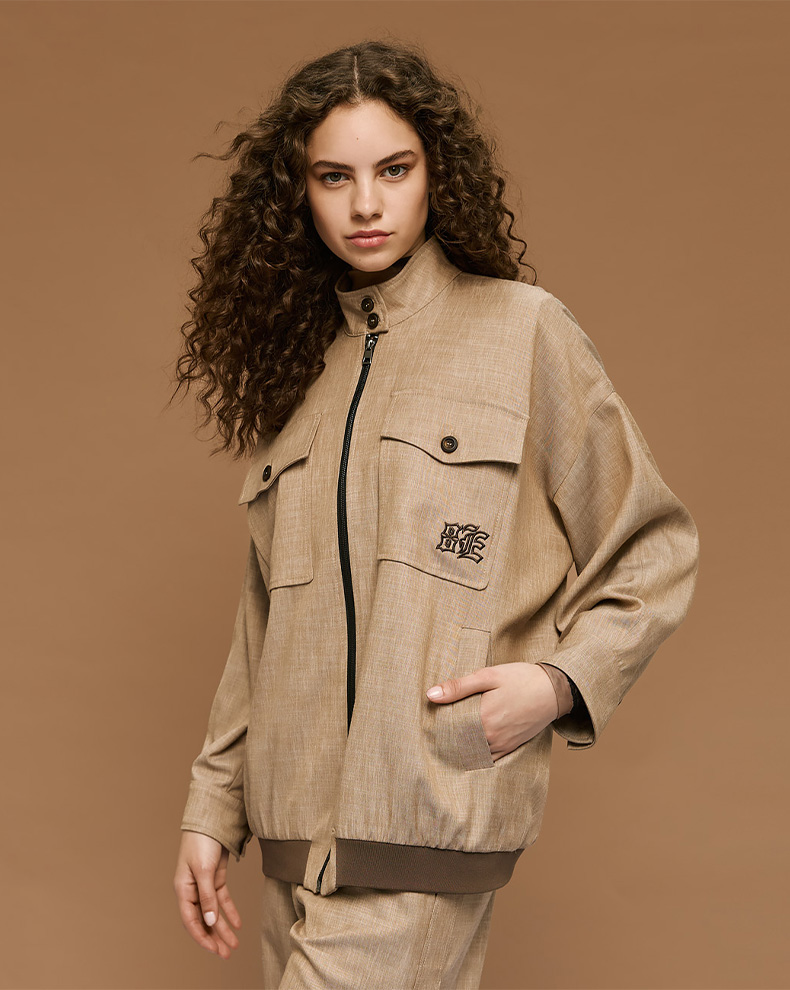 Τζάκετ oversized με κέντημα