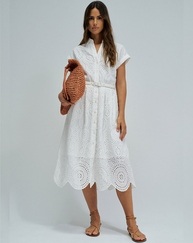 Shirt Dress In English Embroidery - Salsa Jeans