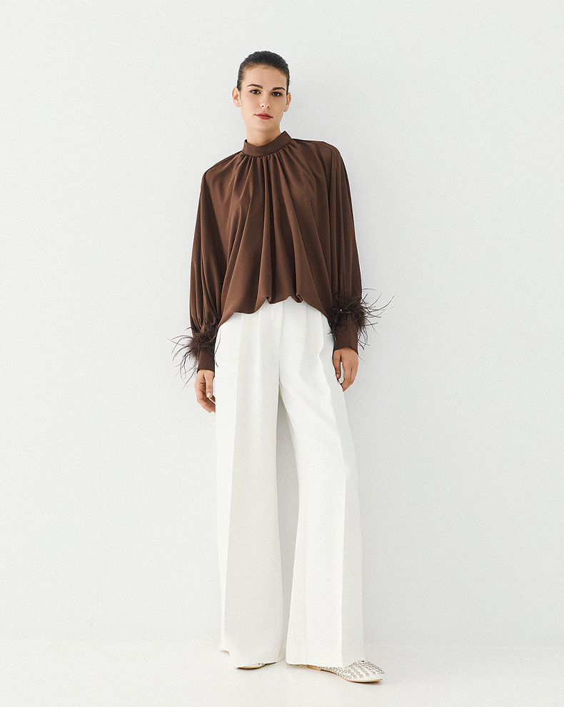 Sheer Balloon Blouse - Access Fashion