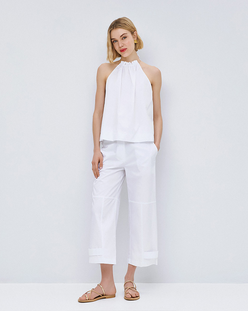 Halter Top With Metallic Detail - Access Fashion