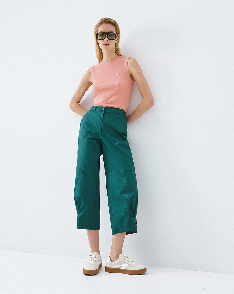 Trousers With Adjustment Buttons At The Hem - Access Fashion