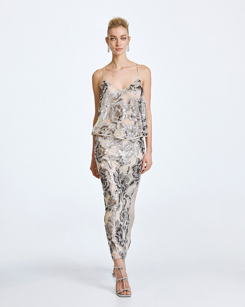 Tulle Top With Sequins - Access Fashion