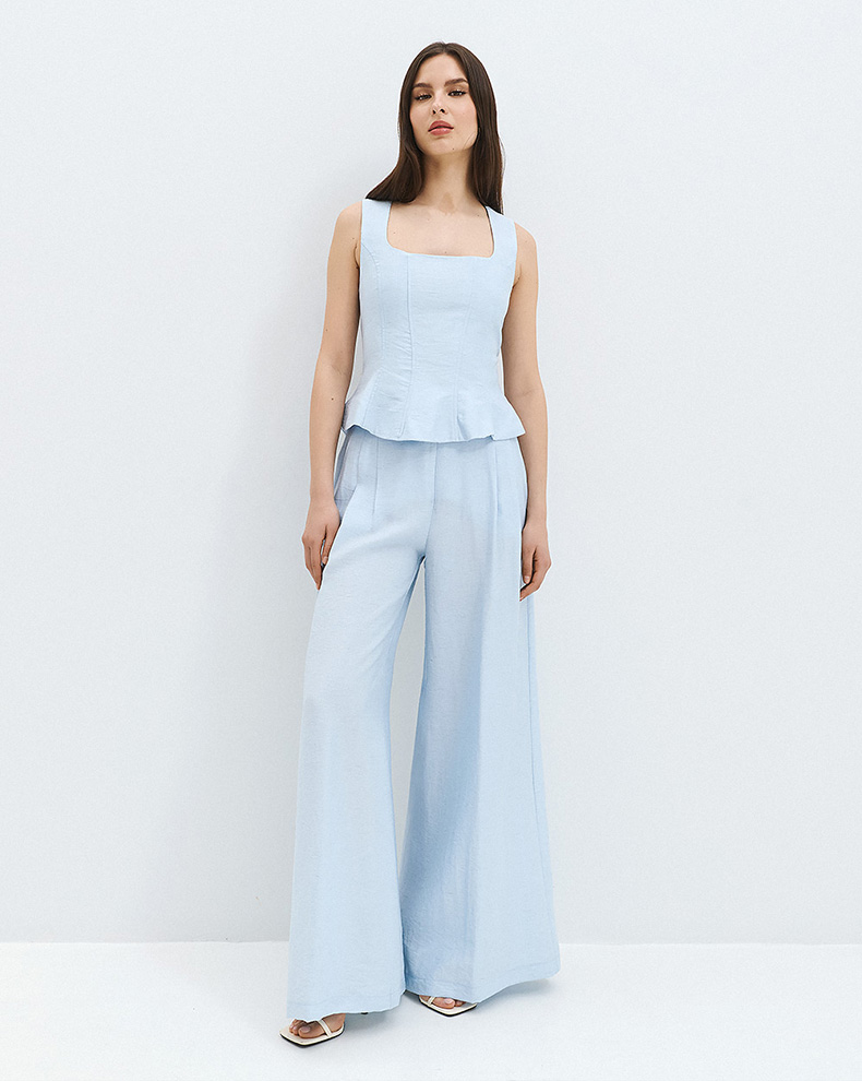 Wide Leg Pants With Pleats - Access Fashion