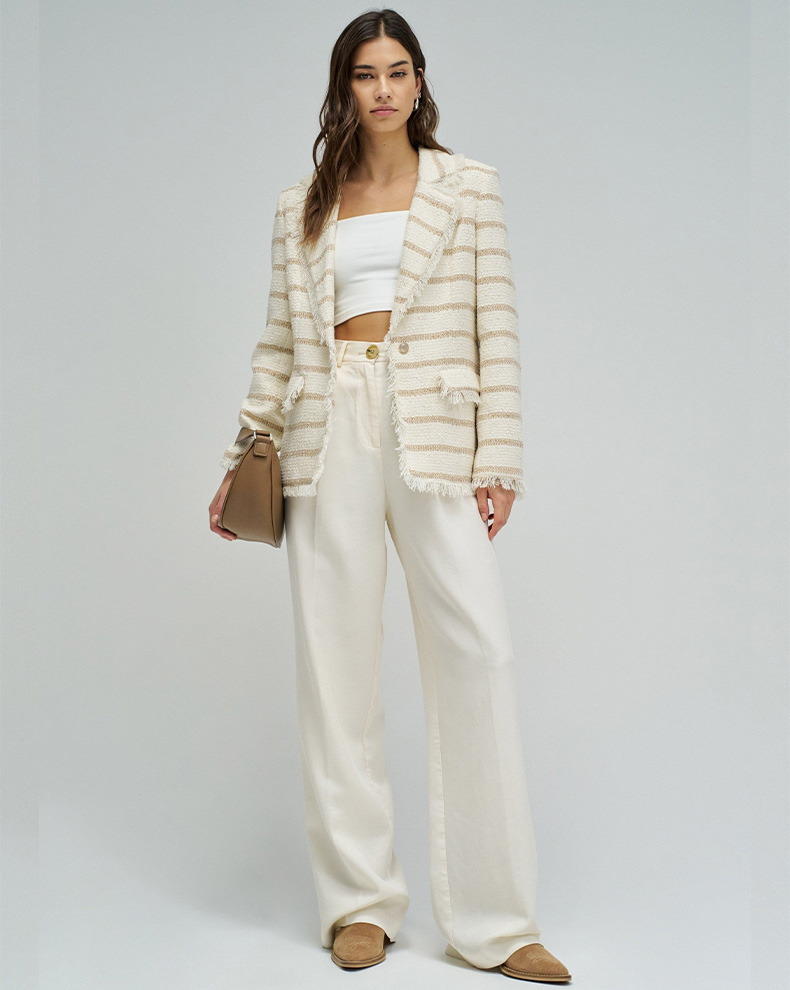 TWEED BLAZER WITH STRIPES - Salsa Jeans