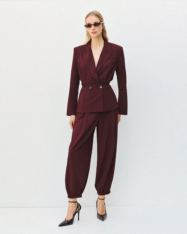 Fitted Double Breasted Blazer - Access Fashion