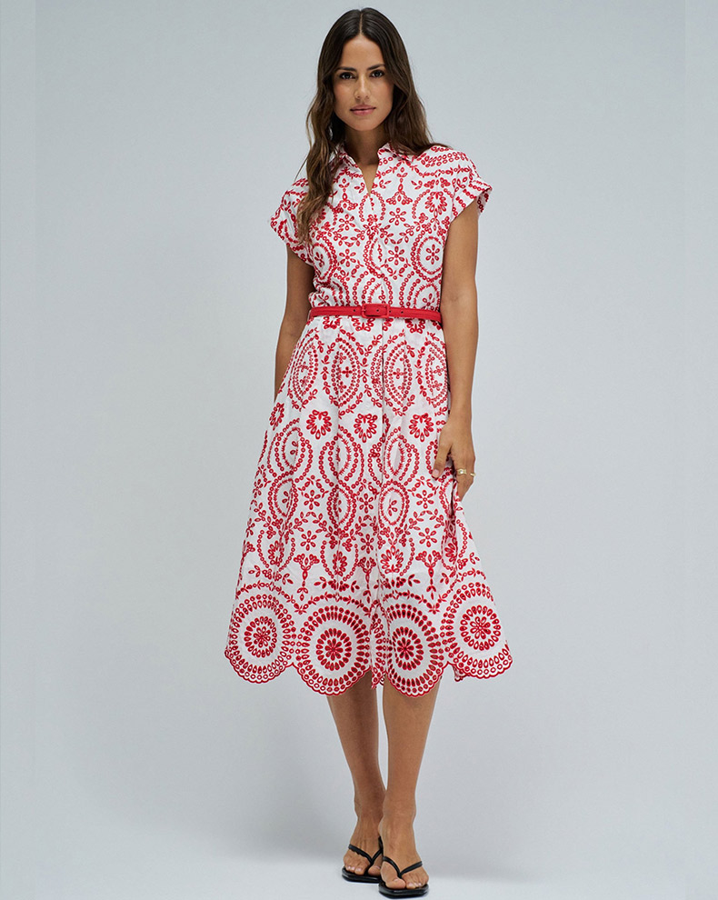 Shirt Dress In English Embroidery - Salsa Jeans