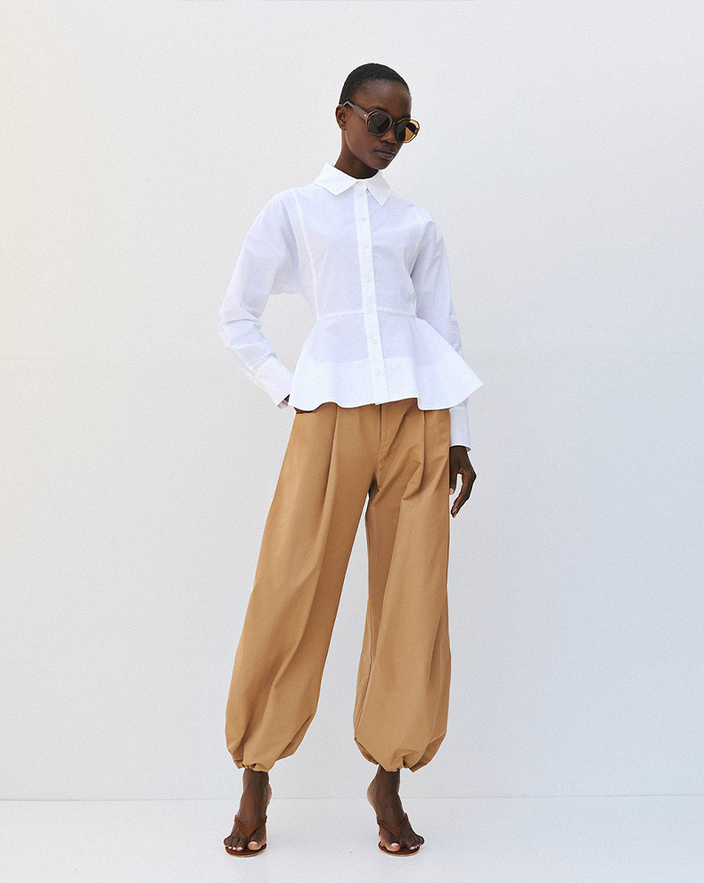 Shirt With Peplum Finish - Access Fashion