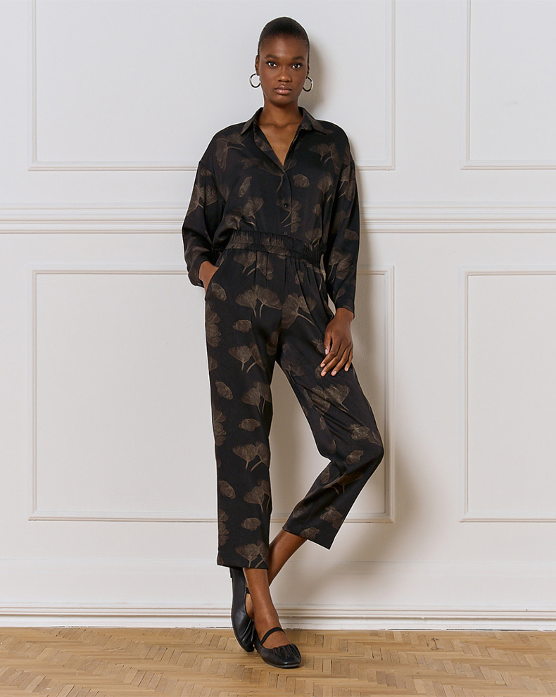 PRINTED PANTS WITH ELASTIC WAIST