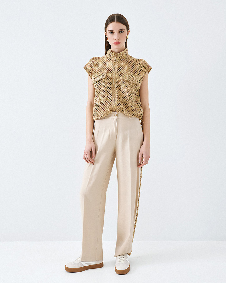 Perforated Vest With Pockets - Access Fashion