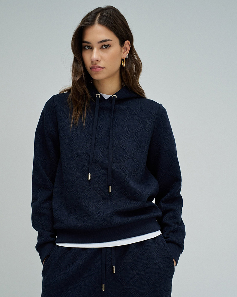 HOODIE WITH JACQUARD - Salsa Jeans