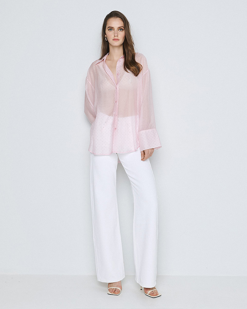 Shirt With Rhinestones - Access Fashion