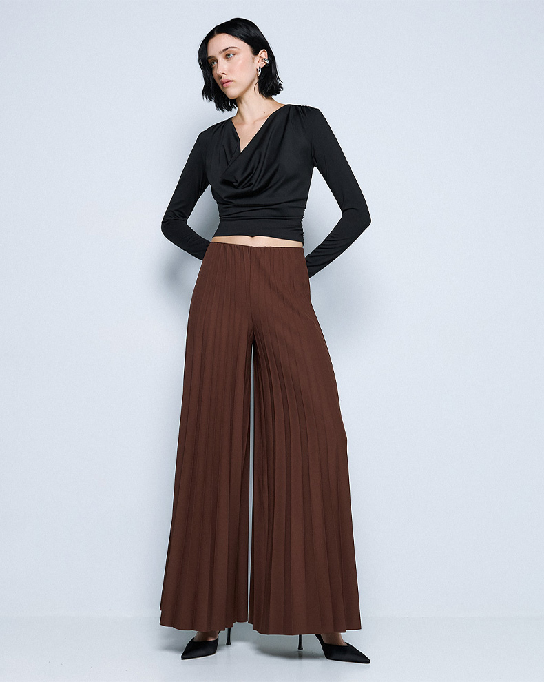 Παντελόνα φαρδιά πλισέ