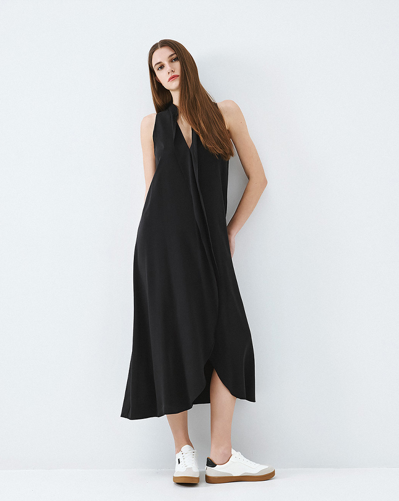 Sleeveless Midi Dress With Ruffles - Access Fashion