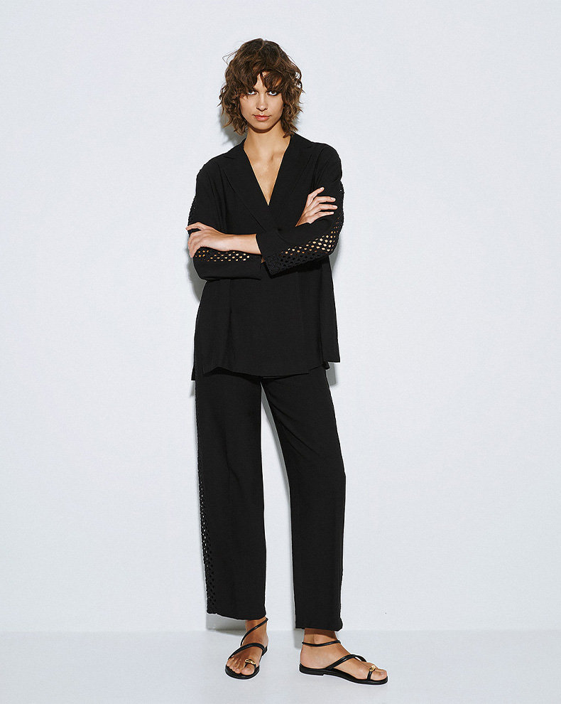 Pants With Crochet Details - Access Fashion