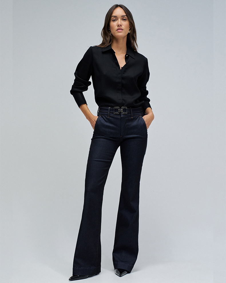 SECRET CHINO FLARE TROUSERS