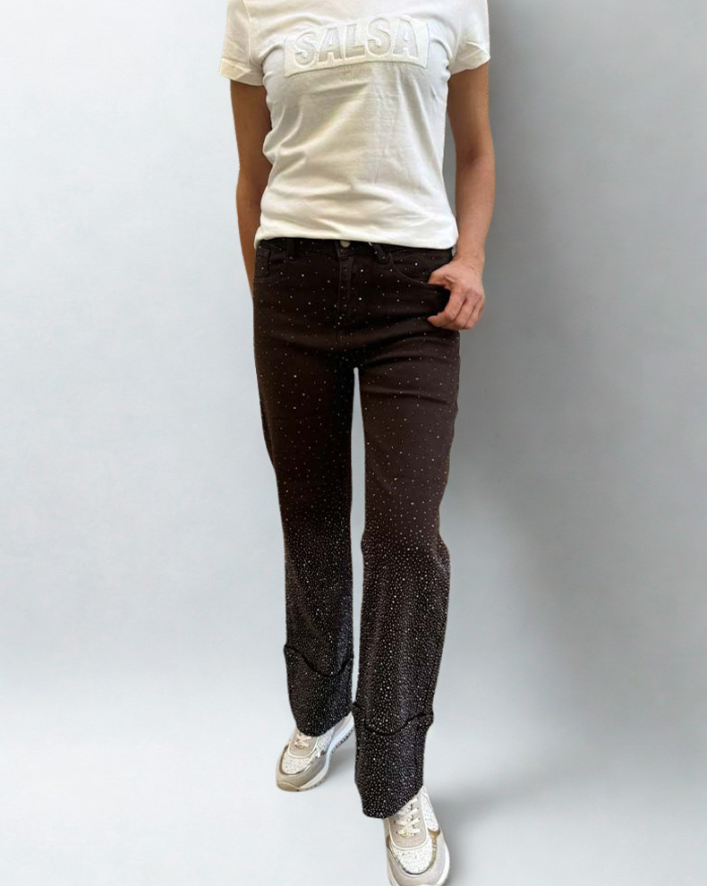 TROUSERS JEANS BROWN