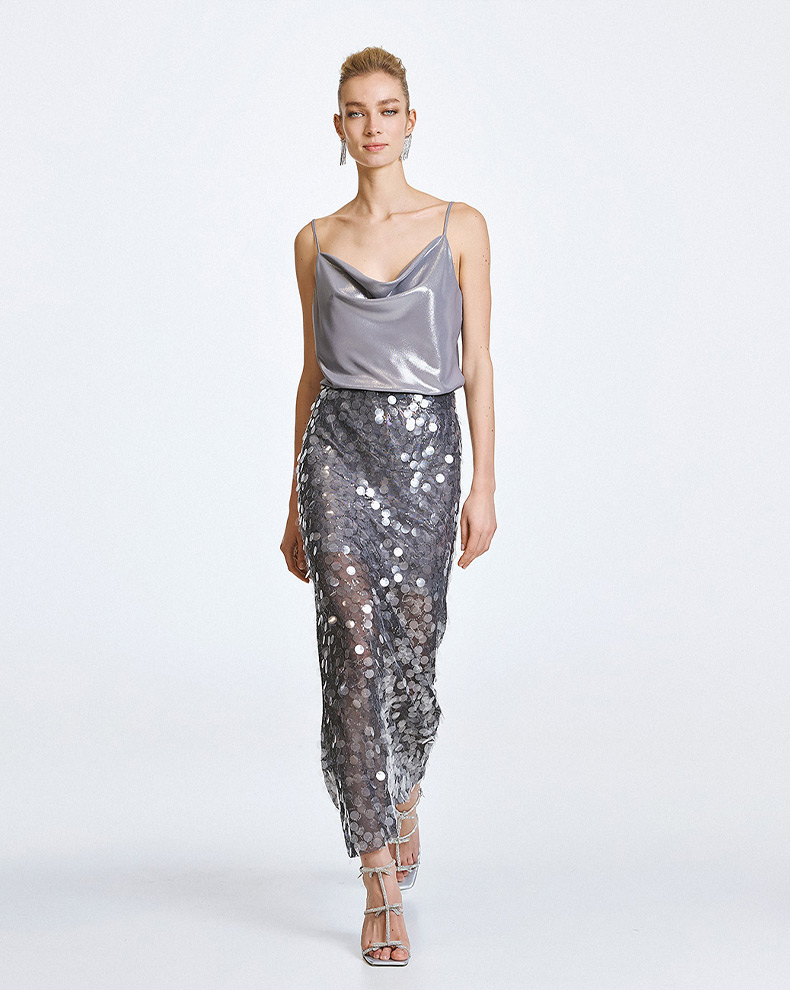 Midi Skirt Sequins - Access Fashion