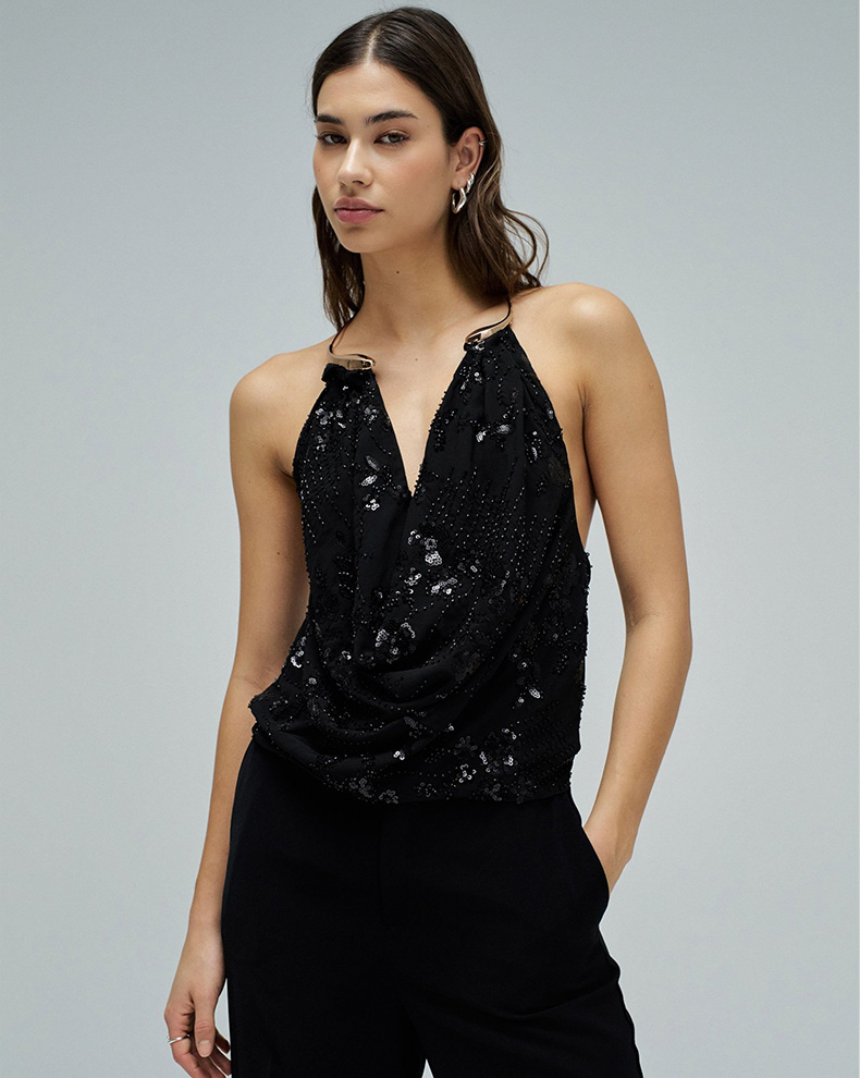 Top With Sequins - Salsa Jeans