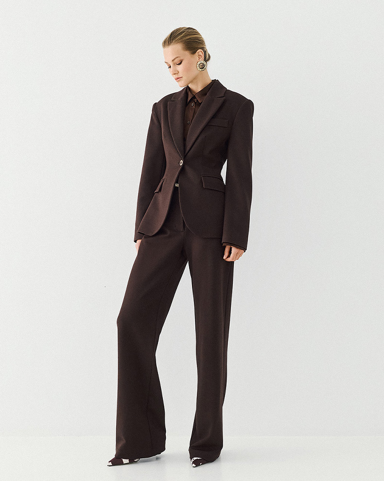 Straight Leg Pants With Lurex Details - Access Fashion