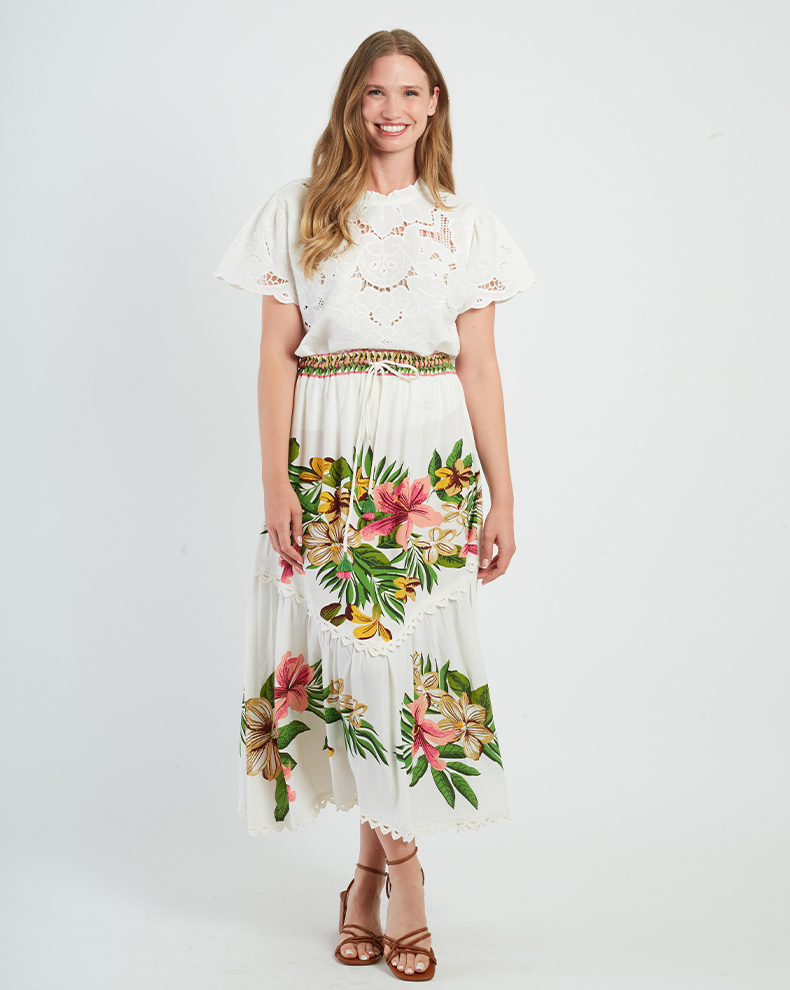 Printed Maxi Skirt - Rene Derhy
