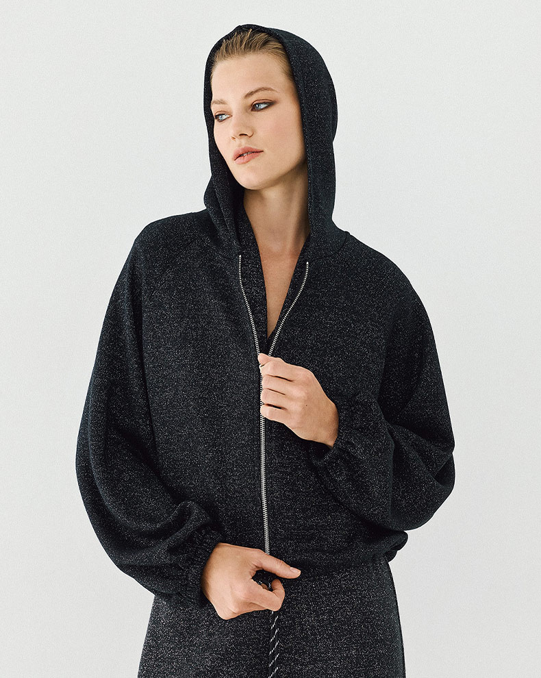 Lurex Knit Bomber Jacket - Access Fashion