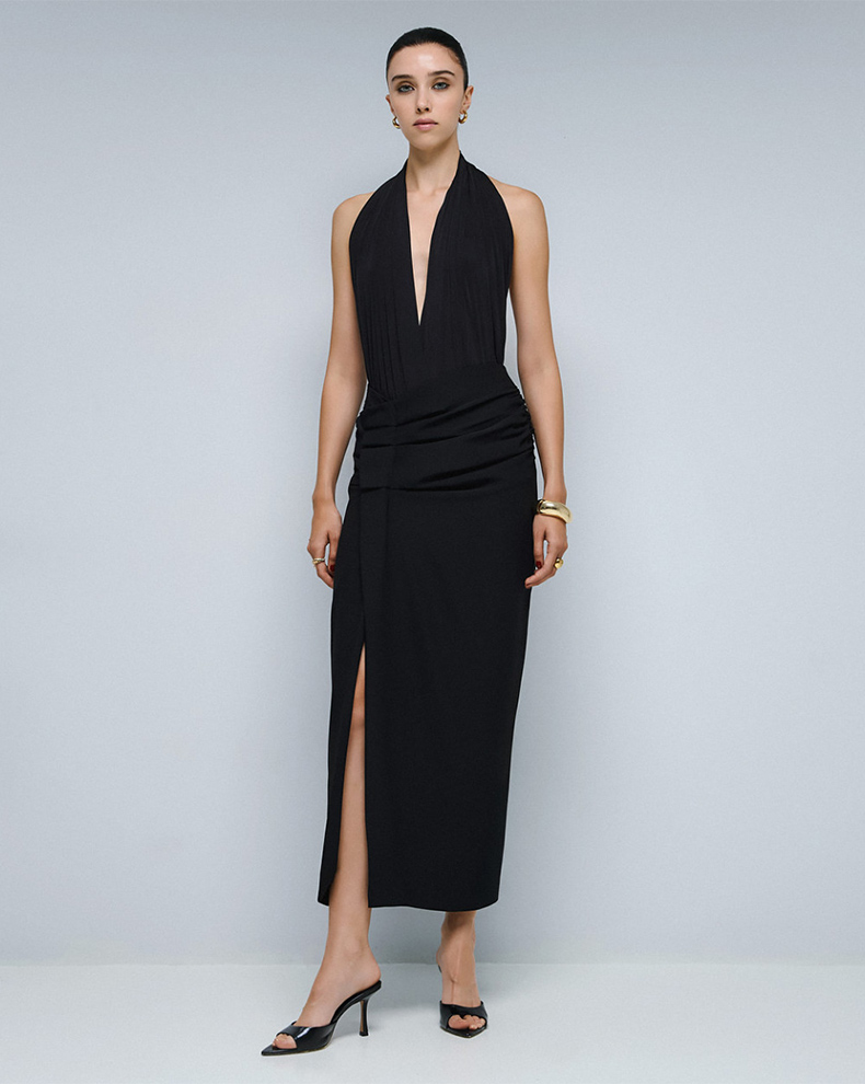 Φούστα μάξι με σούρες