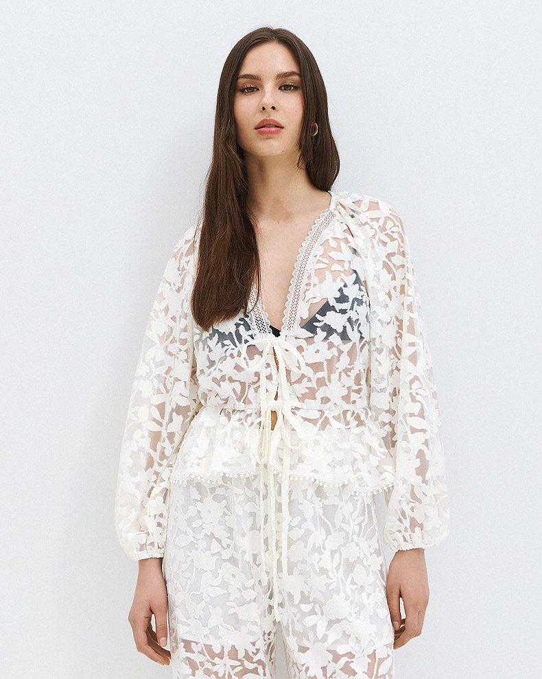 Blouse With Ties - Access Fashion