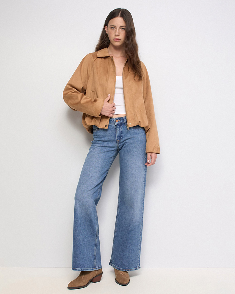 Suede Bomber Jacket - Salsa Jeans