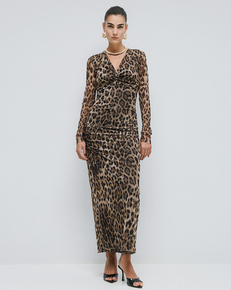 LEOPARD TULLE DRESS