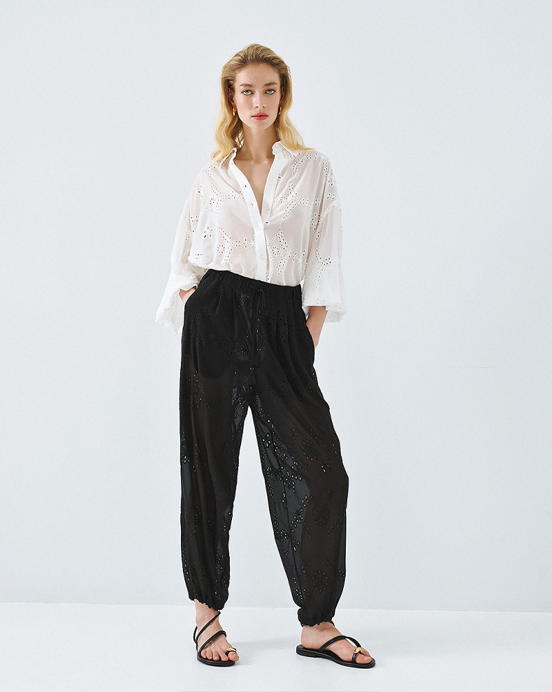 Broderie Shirt With Collar - Access Fashion