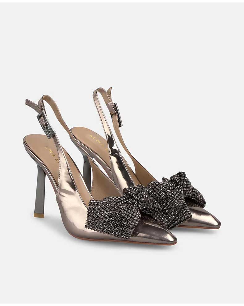 LADIES SHOES MIRROW PEWTER BEIGE