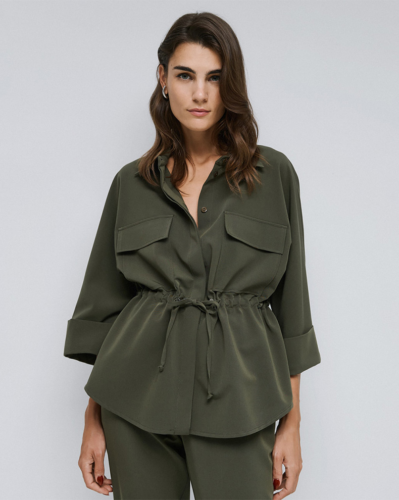 SHIRT WITH DRAWSTRING WAIST