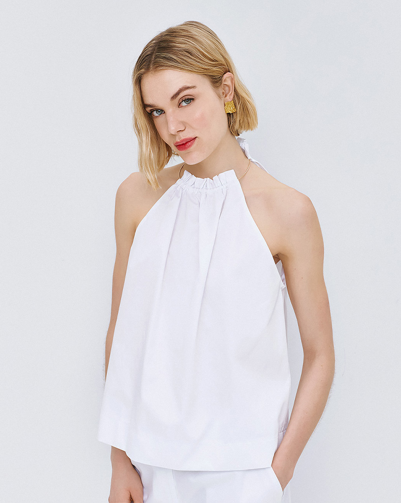 Halter Top With Metallic Detail - Access Fashion