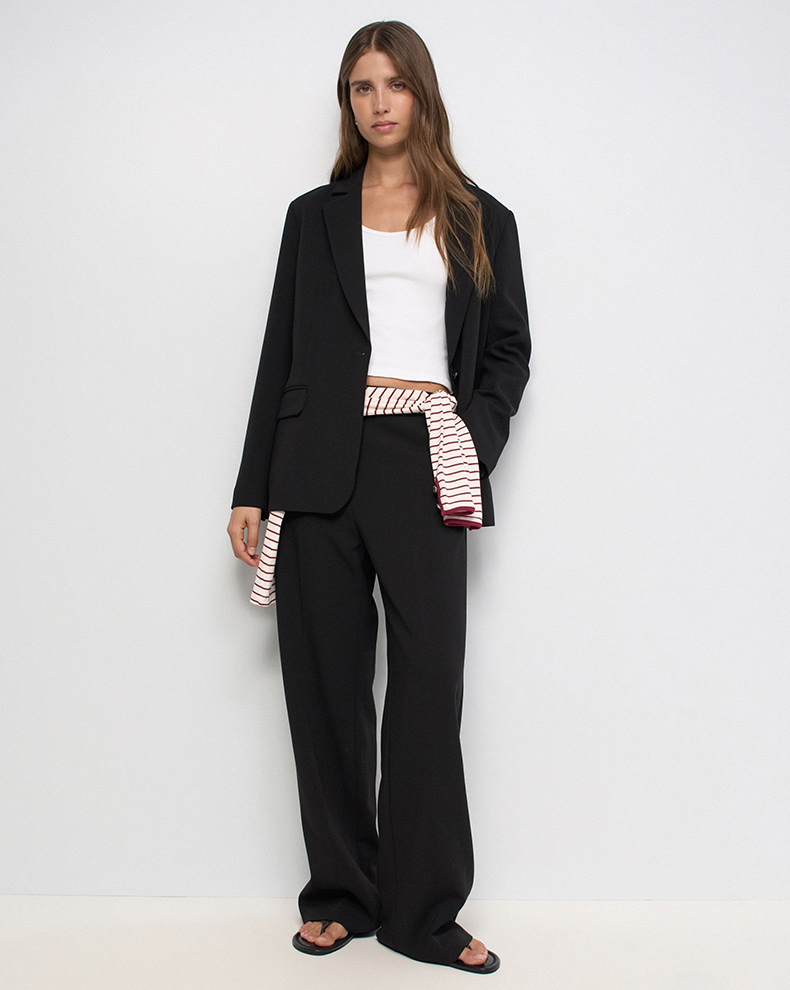 Trouser In Fabric With Straight Leg - Salsa Jeans