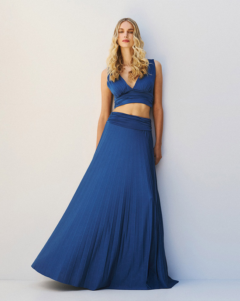 Pleated crop top - Access Fashion