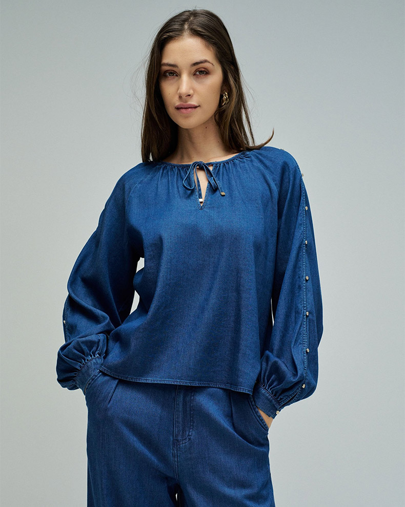 LIGHTDENIM BLOUSE - Salsa Jeans