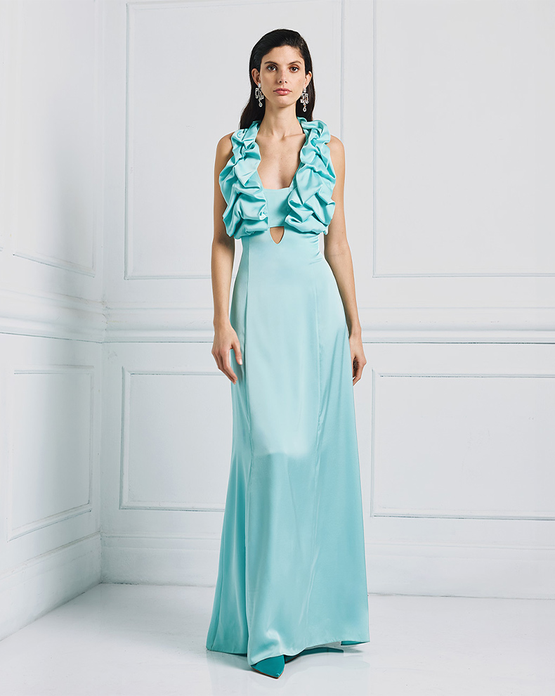 MAXI DRESS WITH RUFFLES