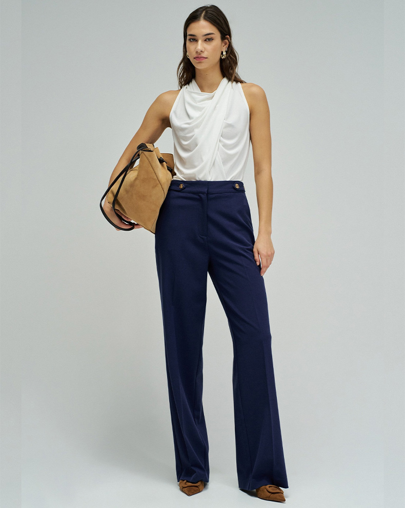 TROUSERS IN FABRIC WITH STRAIGHT LEG - Salsa Jeans