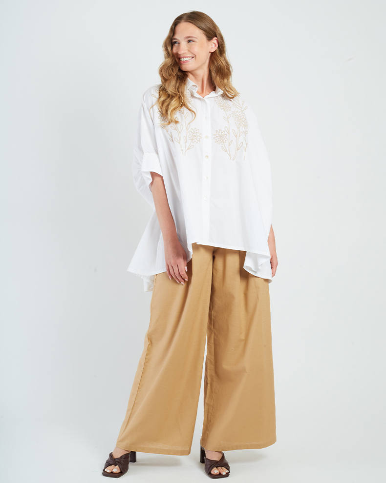 Embroidered Oversized Shirt - Rene Derhy