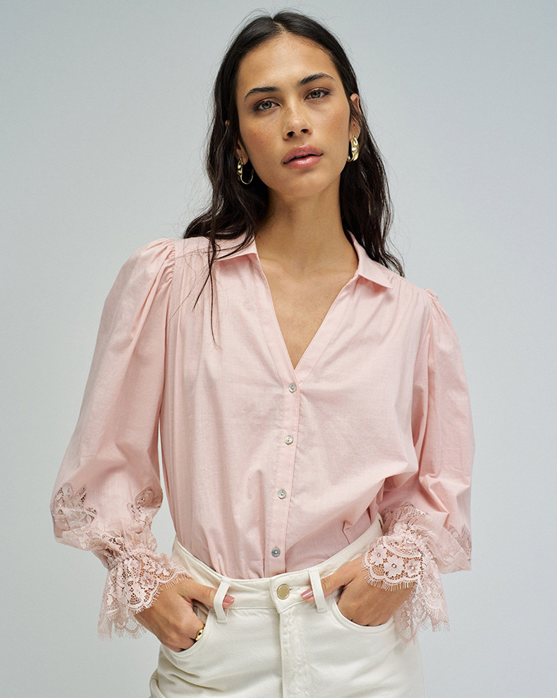 SHIRT WITH LACE - Salsa Jeans